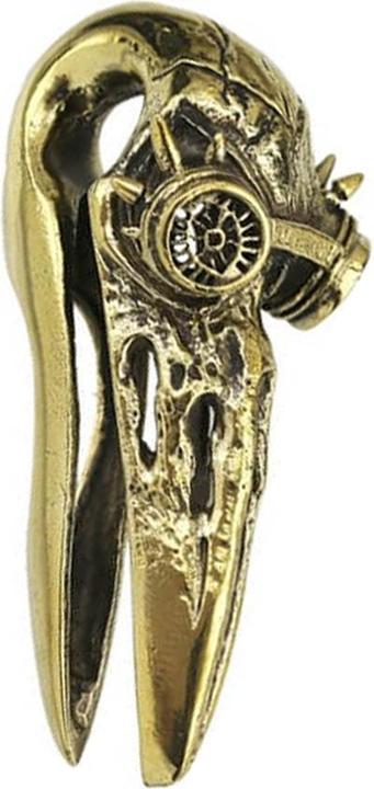 Immagine prodotto Star Piercing Peso all'orecchio con buco della serratura, placcato in oro e con uccello steampunk (Ottone)