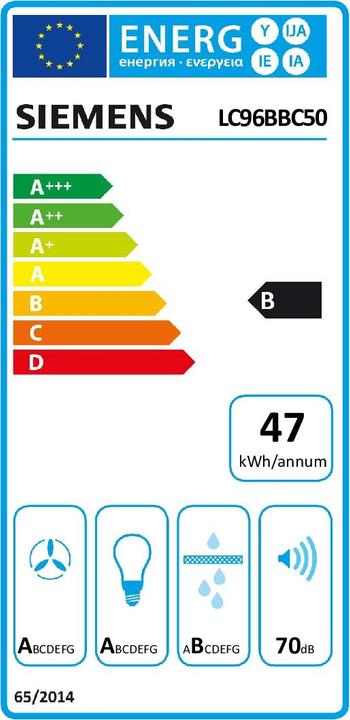 Etichetta energetica Siemens LC96BBC50 (Isola a baldacchino)