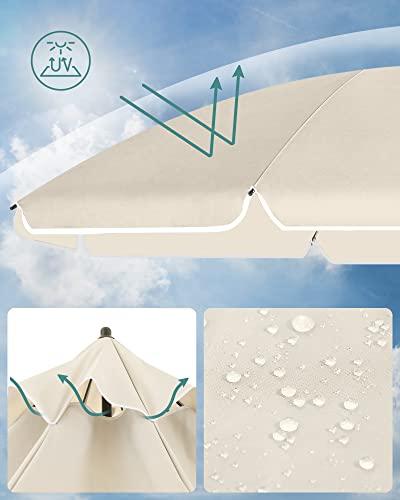 Produktbild Songmics Sonnenschirm für Strand beige (1.60 m)