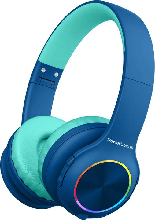 PowerLocus PLED Bluetooth-Kinderkopfhörer blau