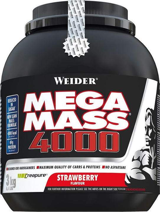 Image du produit Weider Mega Mass 4000 (boîte de 3000g) (Fraise, 1 pcs, 3000 g)