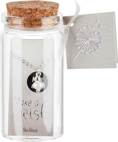 Immagine prodotto HCA Collana - "Esprimi un desiderio" - placcata in argento - perla (Acciaio inossidabile, Perle)