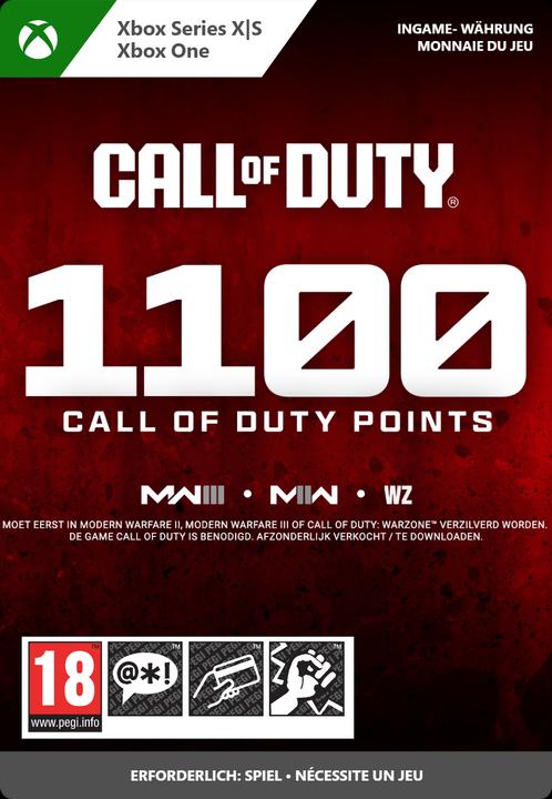 Produktbild Microsoft Xbox Call of Duty Points - 1,100 Download Code (1.10 CHF)