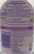 Nutritional values and ingredients NIVEA Soothing micellar water (Micelle water, 400 ml)