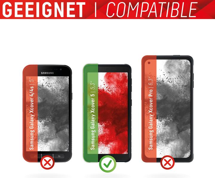 Actual product image Displex Real Glass, 2D Panzerglas (1 Piece, Samsung Galaxy Xcover 5)