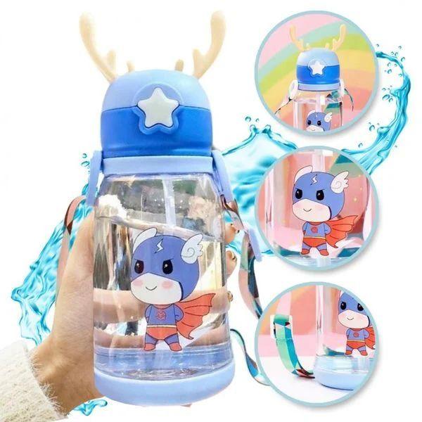 Actual product image OEM Other Water bottle with straw and leash for kids 500 - 600 ml blue (0.60 l)