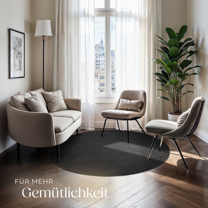 Actual product image tectake Short pile carpet Soft Zone (120 x 120 cm)