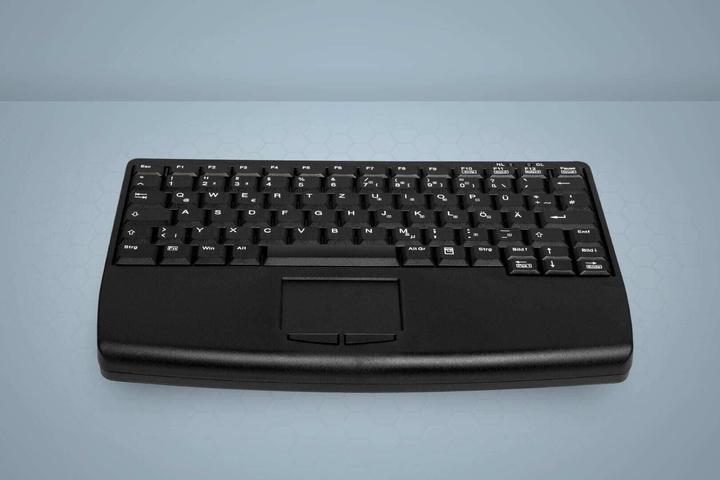 Actual product image Active Key Hygiene Notebook Style Touchpad Keyboard Fully Sealed Watertight USB Black (DE, Cable)