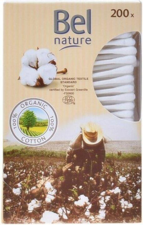 Bel Cosmetic NATURE ECOCERT bastoncillos cartón algodón orgánico 200 pz