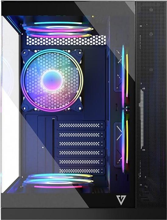 Produktbild Modecom Obudowa Volcano Panorama Apex ARGB 7F czarna (AT-PANORAMA-7F-ARGB-10-000000-0002) (ITX, ATX, mATX)