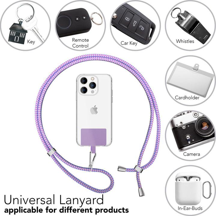 Actual product image Nalia Universal mobile phone necklace with pad