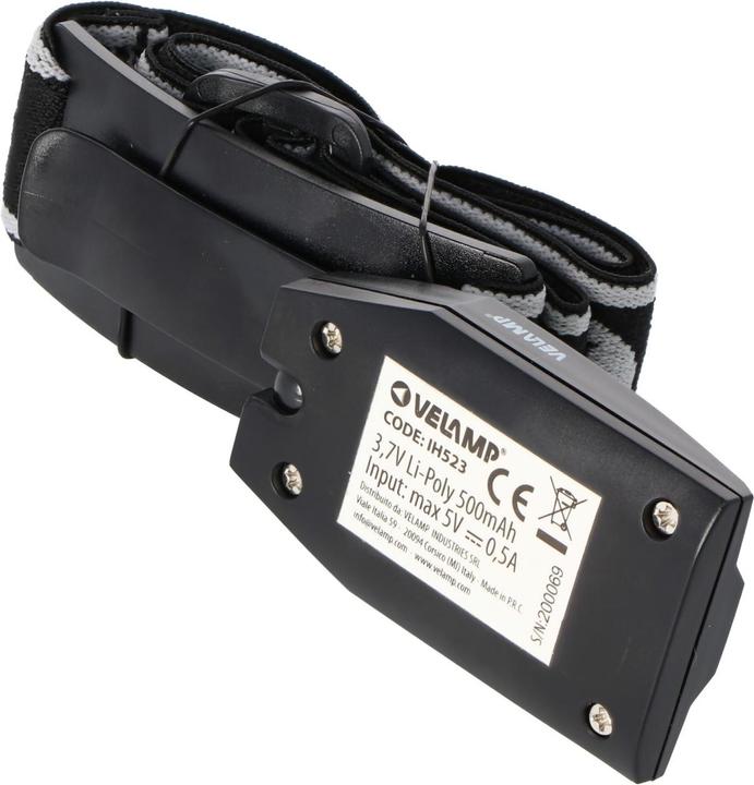 Immagine prodotto Velamp Metros LED Stirnlampe IH523, mit Infrarotschalter inklusive Akku (150 lm)