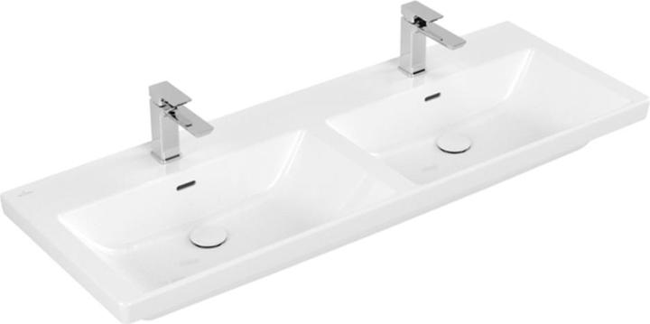 Immagine prodotto Villeroy & Boch Mobile V&B doppio lavabo SUBWAY 3.0 1300x470mm w ÜL con HL we C+ (470 mm, 1300 mm)
