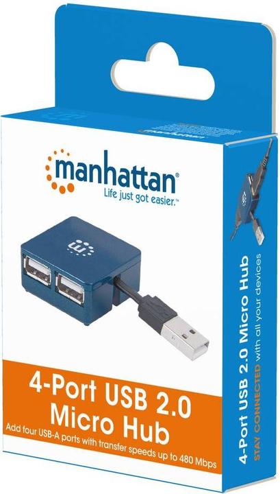 Produktbild Manhattan 4 Port USB 2.0-Hub (USB-A, 4 Ports)