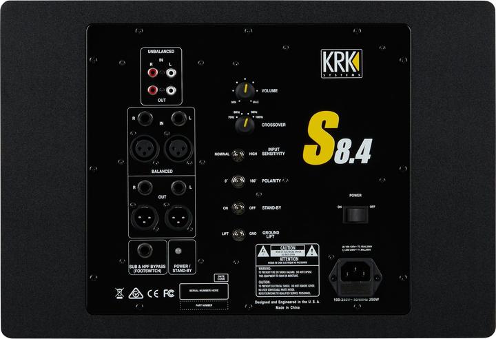 Image du produit KRK S8.4 (Subwoofer actif, 1 pièce, 1x 109 W)