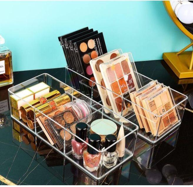 Image du produit MU Style Organiseur de maquillage en acrylique avec 3 compartiments