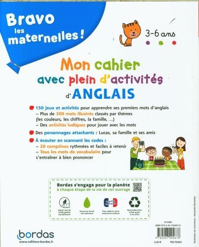 Produktbild Bravo les maternelles! : mon cahier avec plein d'activités d'anglais (Französisch, Touati Corinne, Landry P., Bodilis Evelyne, 2024)