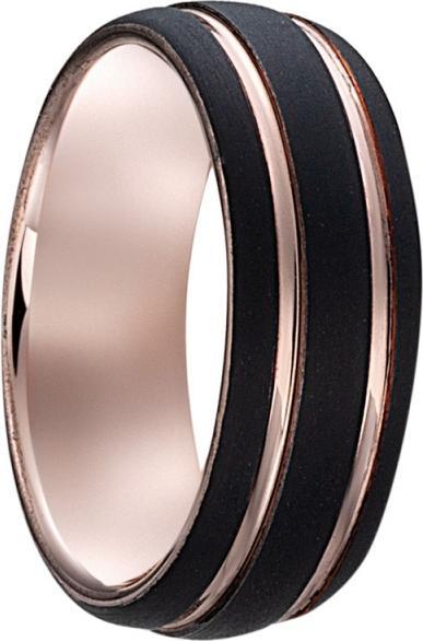 Actual product image Jourdan Tungsten ring black, pink (58)