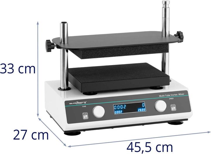 Produktbild Steinberg Systems Multi Vortex Mixer 500 - 3000 U/min Timer 24 h LCD Vortex Schüttler 3 Gestelle