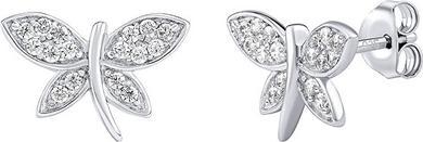 Produktbild Silvego Brietta dragonfly silver earrings with Brilliance Zirconia JJJ0114EW