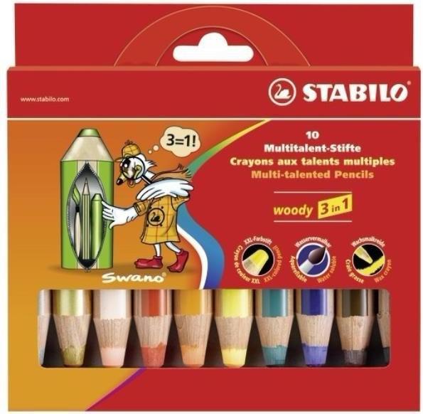 Produktbild STABILO woody 3 in 1 Buntstift (Bunt, 10 x)
