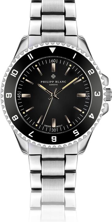 Image du produit Philipp Blanc montre argent avenches (Lunette tournante, 42 mm)