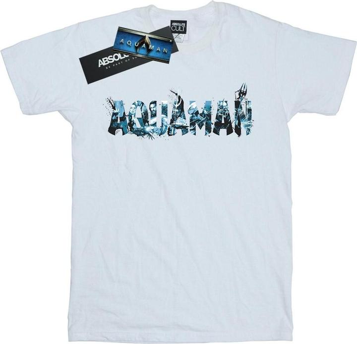 Produktbild Aquaman Text Logo TShirt (S)