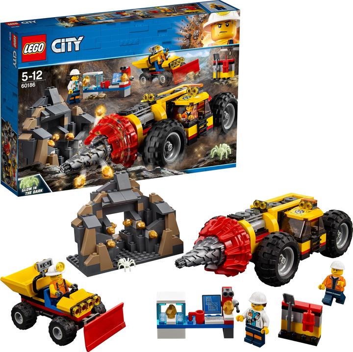 Immagine prodotto LEGO Attrezzature di perforazione pesante per l'industria mineraria (60186, LEGO City)