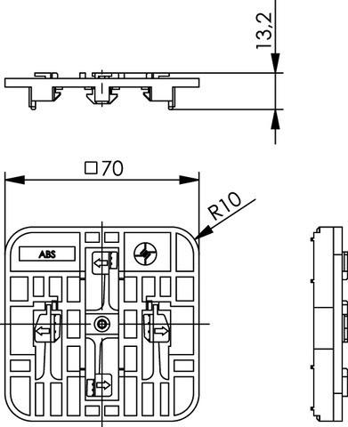 Produktbild Telegärtner Top hat rail adaptor for Surface Mount Set
