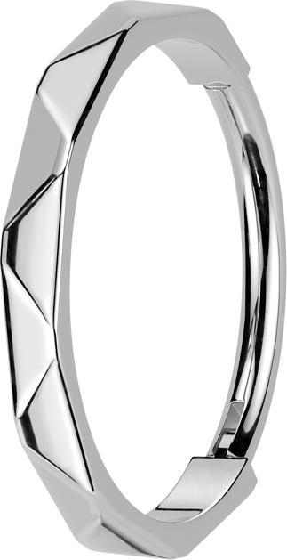 Image du produit Star Piercing Micro anneau segment pliable argent V facetté (Titane G23)