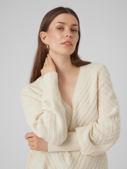 Produktbild Vero Moda VMANJASTINNA LONG V-NEK PULLOVER GA EXC Strickpullover (L)