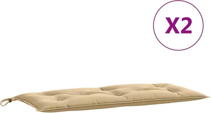 Image du produit VidaXL Coussins de banc de jardin 2 pcs. tissu (100 x 50 x 7 cm)