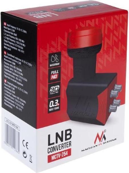Produktbild Maclean Konwerter satelitarny LNB multiroom quad premium MCTV-254 (Quad LNB)