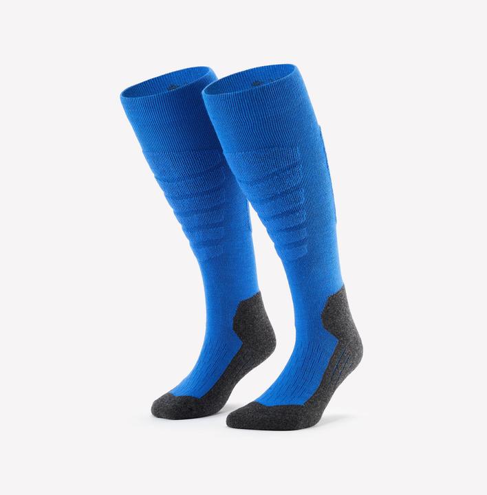 Image du produit Wedze Chaussettes de ski Chaussettes de snowboard adultes - 100 bleu/noir (39, 42)