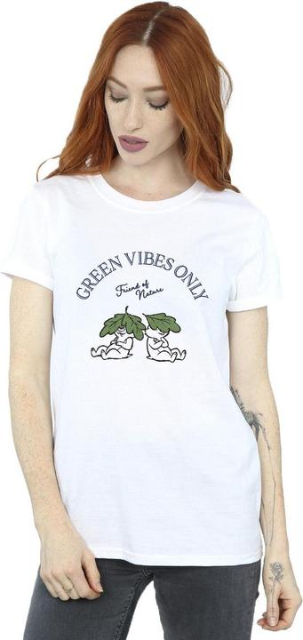 Actual product image Disney Womens/Ladies Chip 'n Dale Green Vibes Only Cotton Boyfriend T-Shirt (3XL)