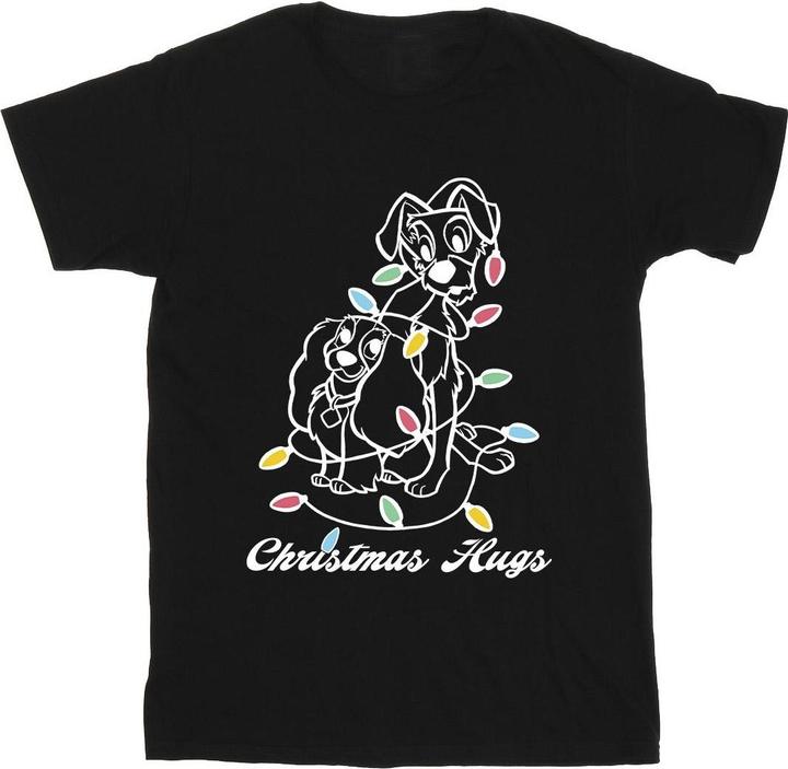Disney Lady And The Trump Christmas Hugs TShirt (L)