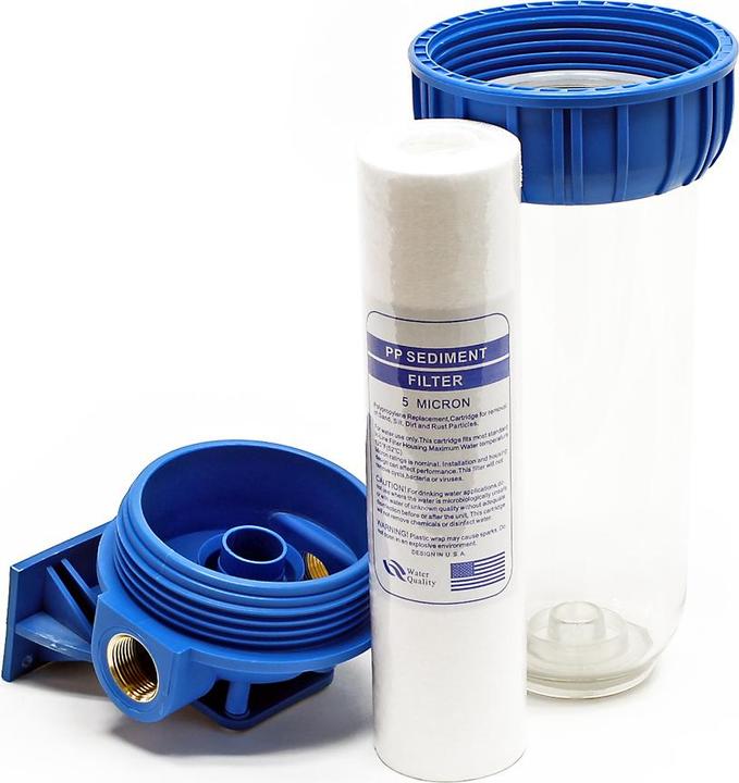 Actual product image Naturewater NW-BR10B-S 1-stage filter 1 inch (32.89mm) 60mm PP cartridge, bracket, wrench (1 x)