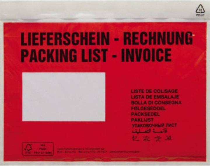 Actual product image Neutralware Document pocket Text of imprint: Delivery note invoice Format of envelope: DIN C5 (240 x 165 mm)