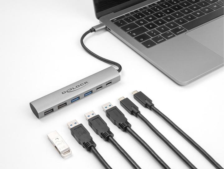 Actual product image Delock USB Hub (USB-C, 6 Ports)