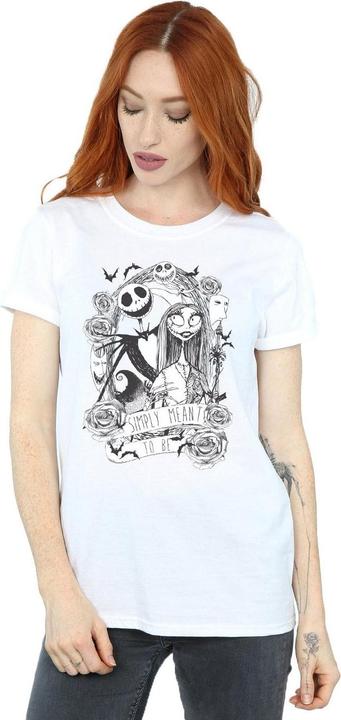 Immagine prodotto Disney Nightmare Before Christmas Simply Meant To Be Maglietta Ampia Donna (S)