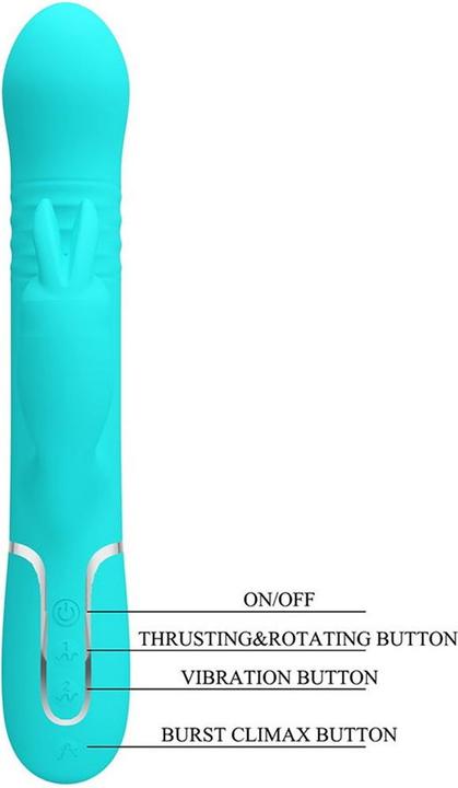 Produktbild Pretty Love Coale Rabbit Vibrator Perlen Aquagrün