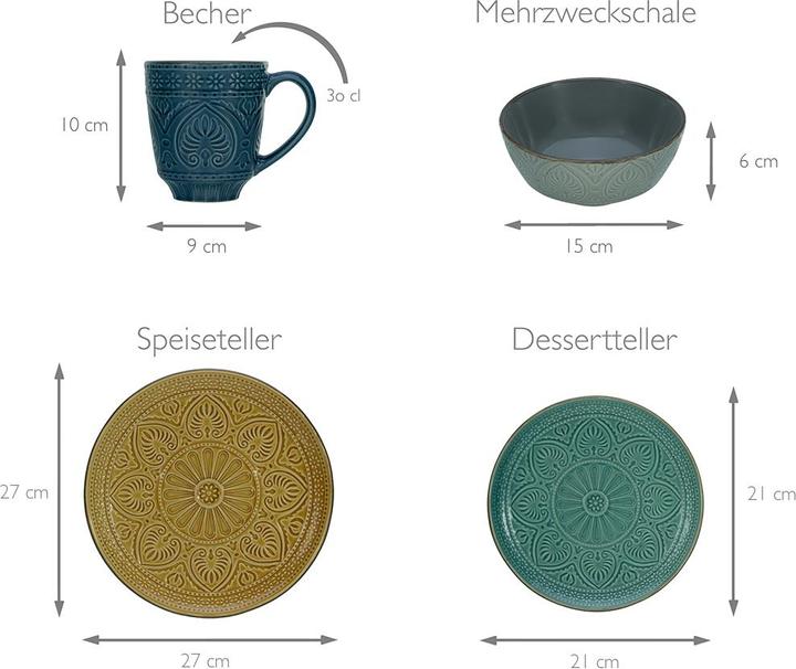 Actual product image CreaTable Samarkand (16 Piece)