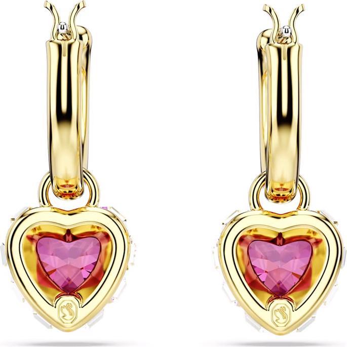 Actual product image Swarovski Stilla Drop Earrings Heart Red Gold (Swarovski Metal)