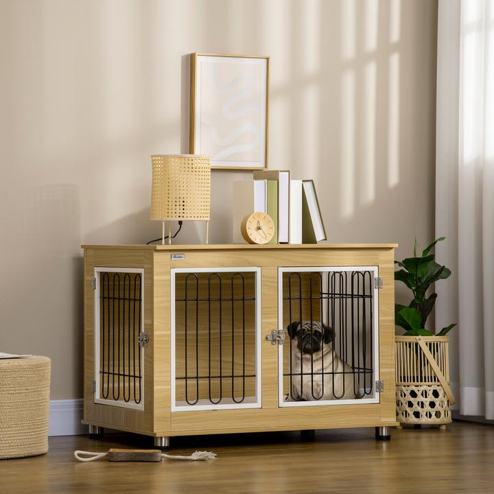 Produktbild PawHut Hundekäfig mit abschliessbaren Türen (Hundezwinger)