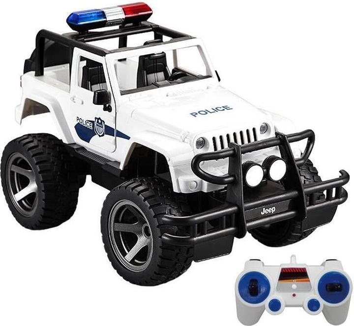 Double Auto telecomandata 1:12 (bianca) Jeep (Polizia) E550-003