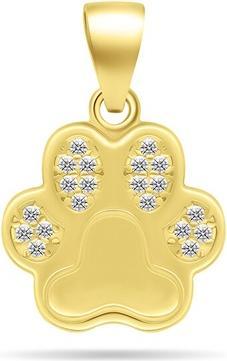 Image du produit Brilio Silver - Pendentif ludique plaqué or avec zircons Paw PT63Y