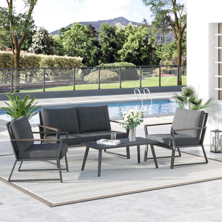 Actual product image Outsunny Garden furniture set with table