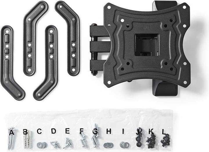Produktbild Nedis Vollbewegliche TV-Wandhalterung - 23 - 55" - Max. 30 kg - 3 Drehpunkte - Drehwinkel: 180 ° - (Wand, 55", 30 kg)