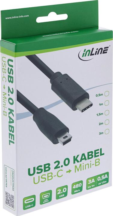 Actual product image InLine USB 2.0 cable (1 m, USB 2.0)