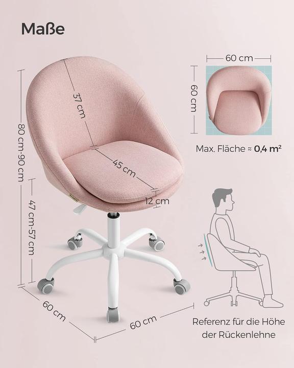 Immagine prodotto Songmics Homeoffice-Schreibtischstuhl, höhenverstellbar